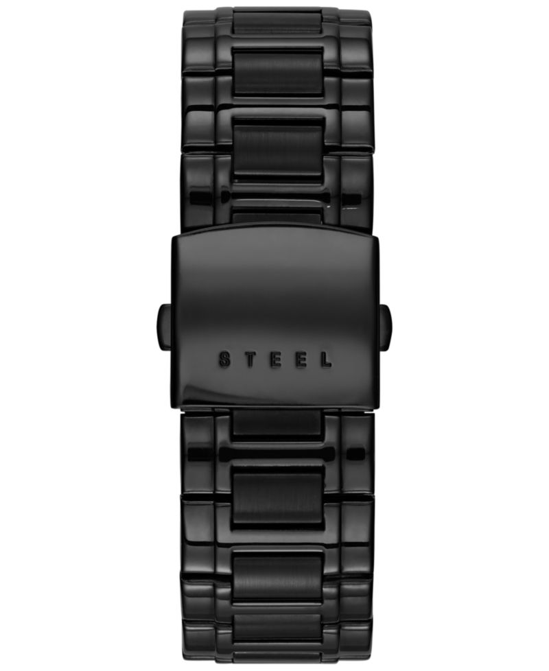 Watch, Men's Diamond Accent Black Ion Plated Stainless Steel Bracelet 41x37mm U12557G1