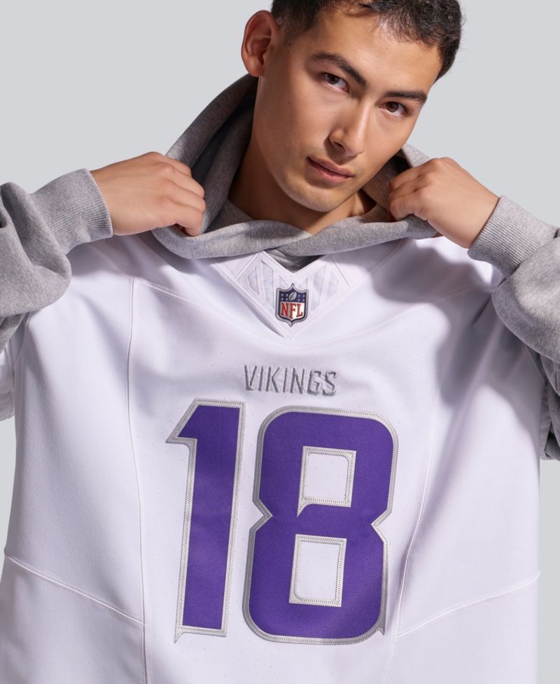 Men's Justin Jefferson White Minnesota Vikings Alternate Vapor F.U.S.E. Elite Player Jersey