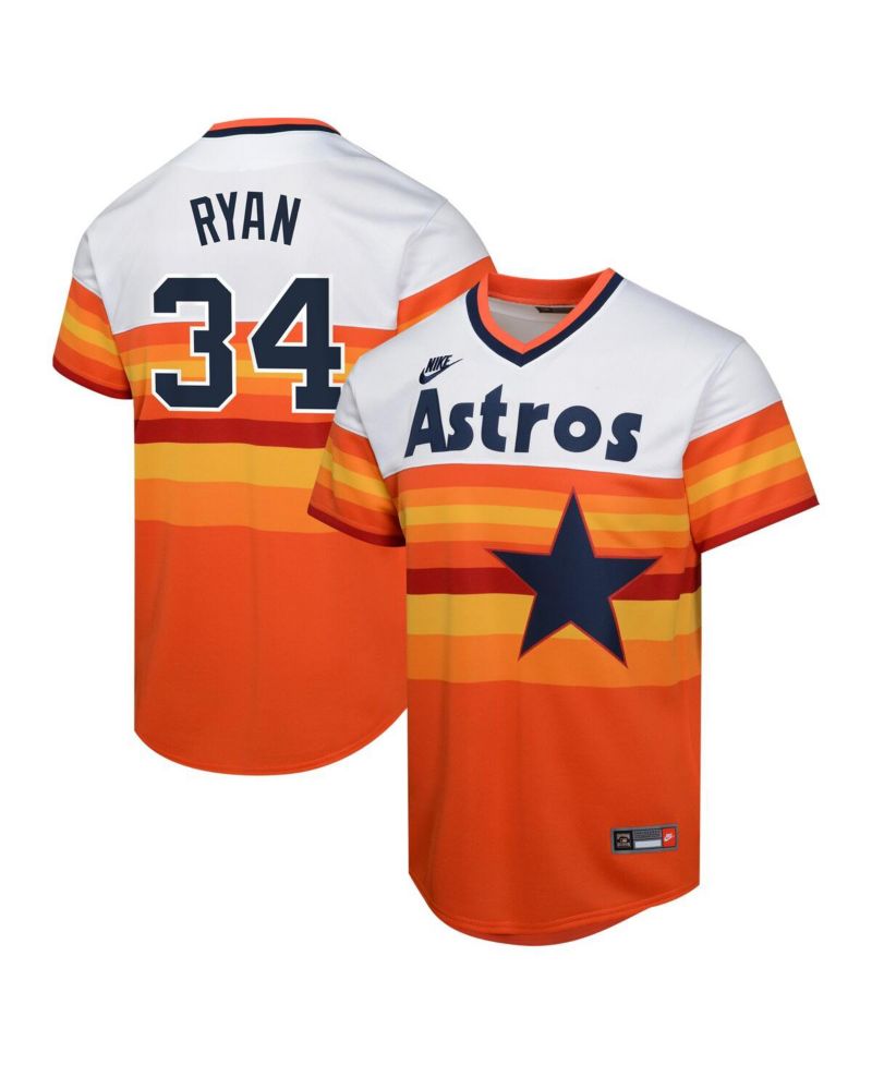 Big Boys and Girls Nolan Ryan White Houston Astros Cooperstown Collection Limited Player Jersey