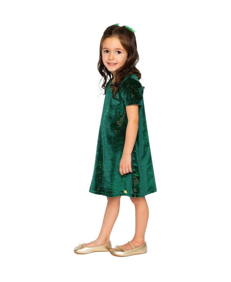Little and Big Girl 6-14Y Short Sleeve A Line Dress