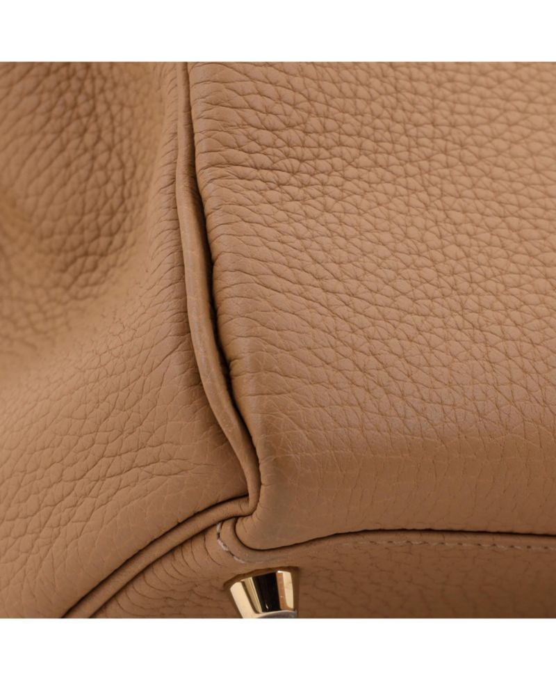 Pre-Owned Hermes Kelly 28 Handbag Brown Togo with Gold Hardware
