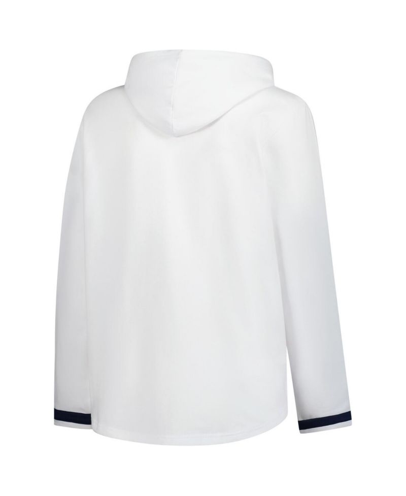 Women's White Notre Dame Fighting Irish Plus Size Pullover Hoodie