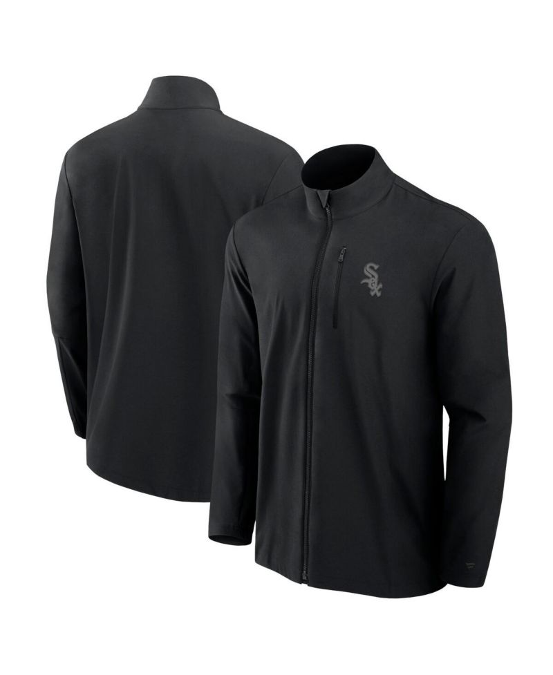 Men's Black Chicago White Sox Front Office Woven Full-Zip Jacket