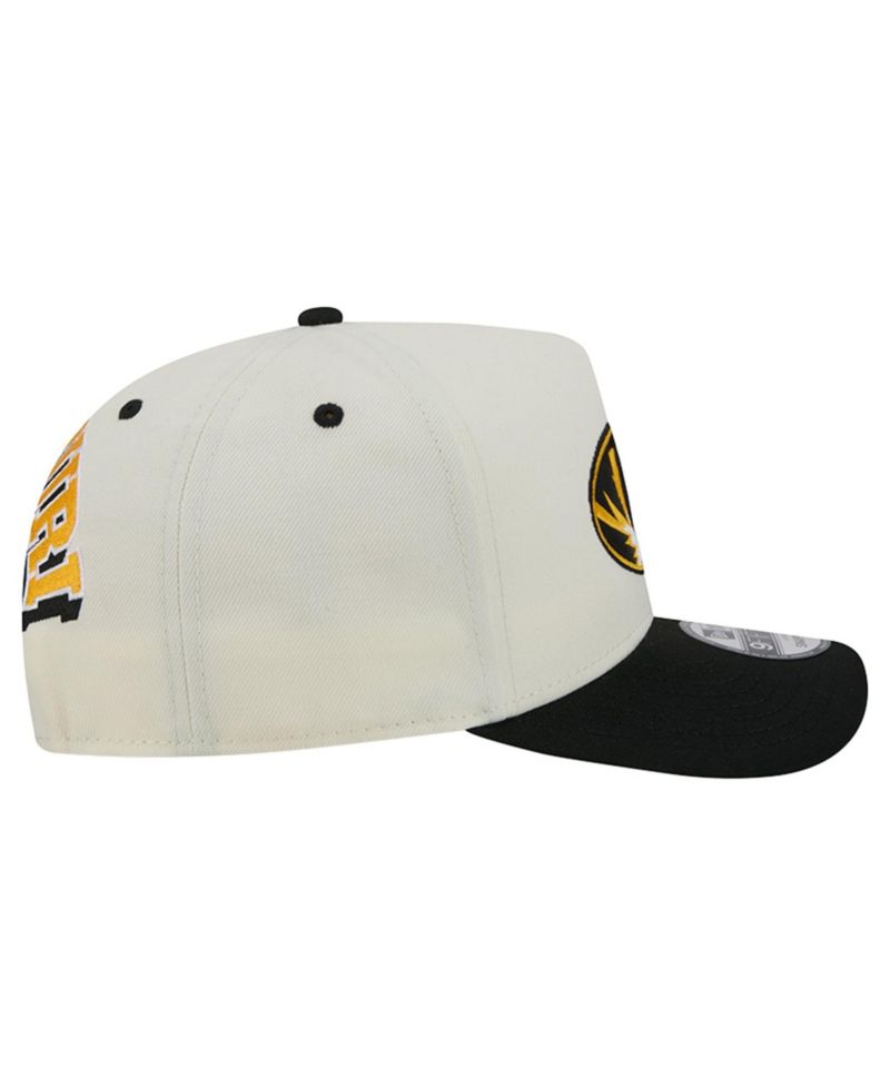 Men's and Women's White/Black Missouri Tigers A-Frame 9FIFTY Snapback Hat
