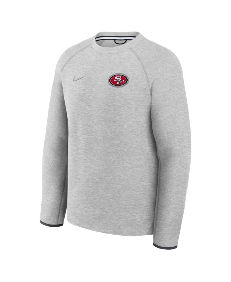 Men's Heather Gray San Francisco 49ers Tech Fleece Raglan Sweatshirt