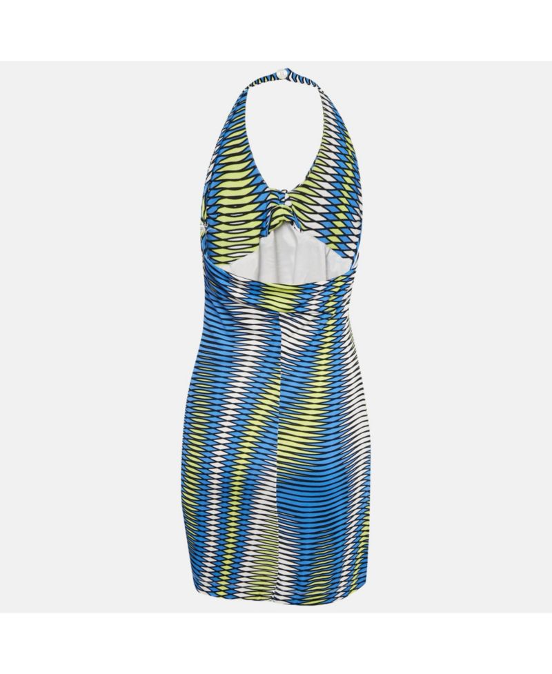 Women's Jeans Couture Multicolor Jersey Halter Neck Mini Dress