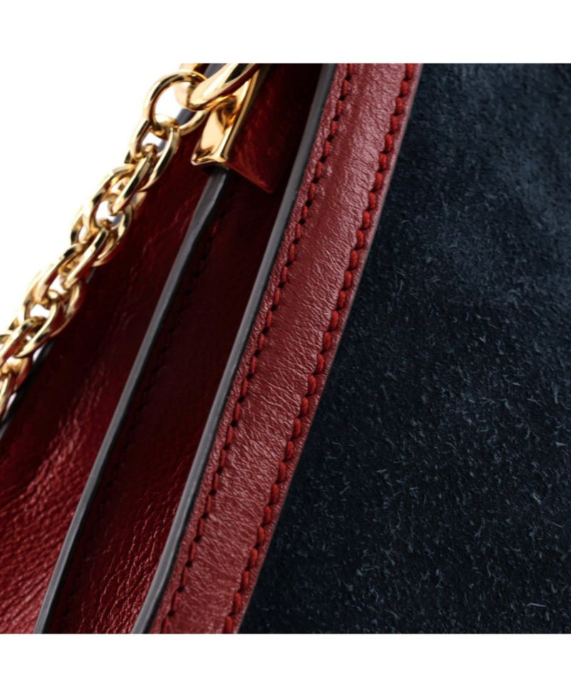 Small Ophidia Chain Shoulder Bag Suede