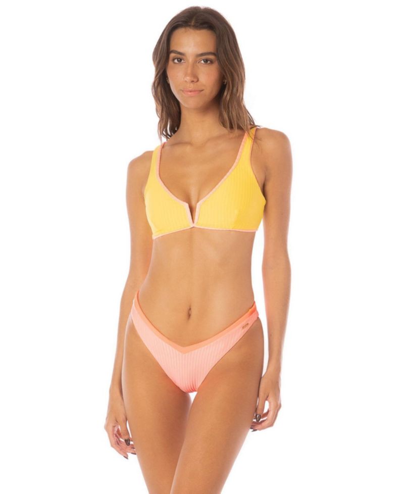 Women's Watermelon Daiquiri Valerian High-Rise Cheeky Bikini Bottom