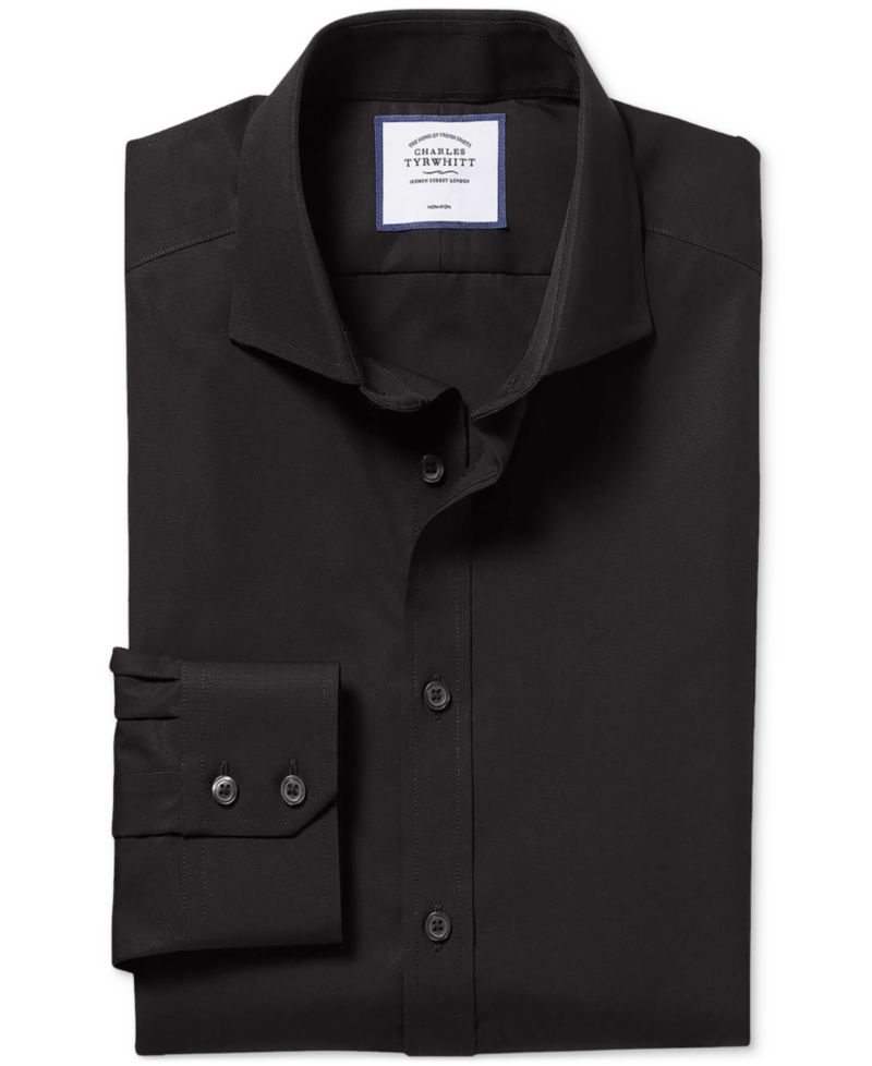 Men's Slim-Fit Poplin Dress Shirt