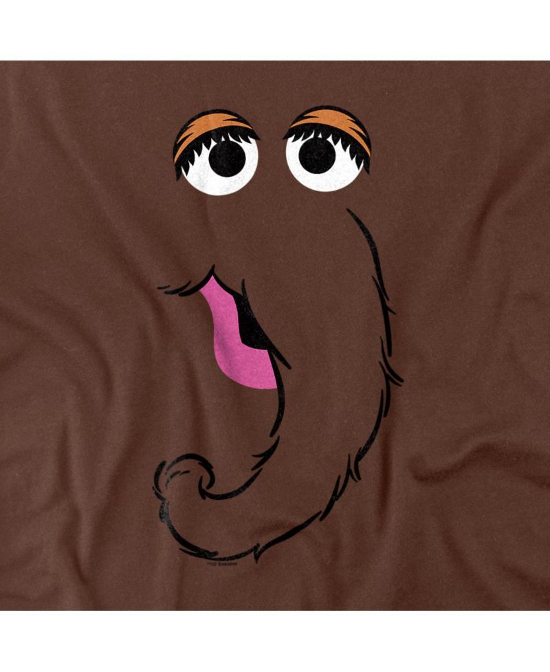 Men's Snuffleupagus Face Graphic Crewneck T-Shirt