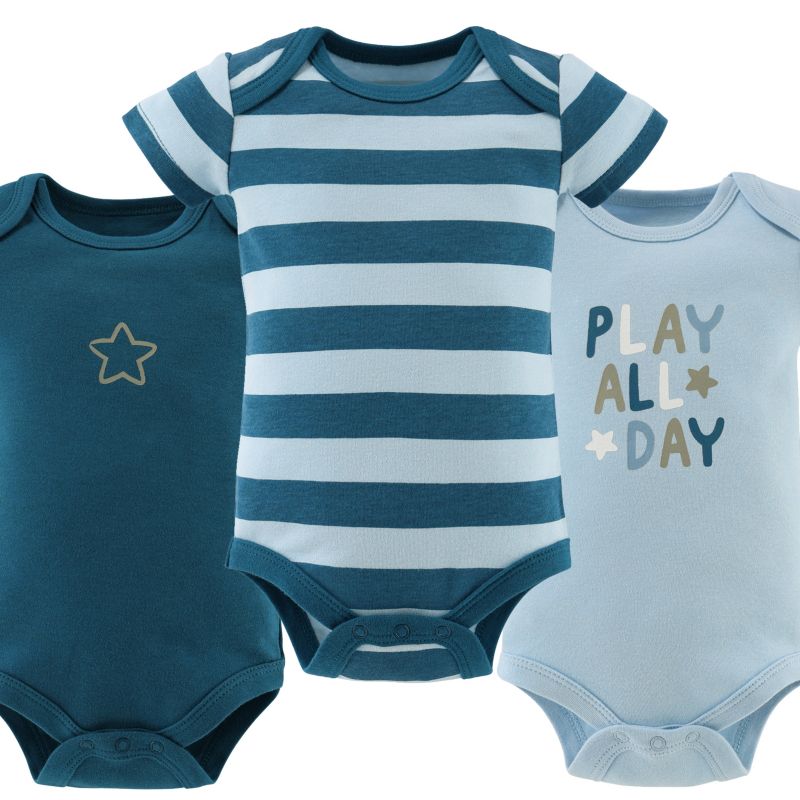 Baby Boys Short Sleeve Cotton Bodysuits Boys, Star Stripe