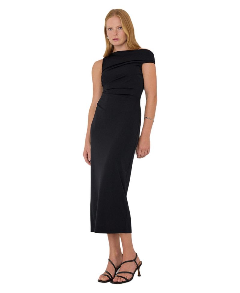 Women's Jersey Crepe Asymmetric Dress