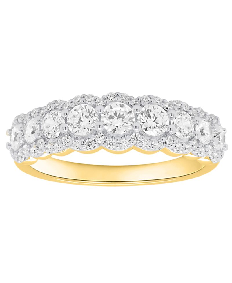 Lab-Grown Diamond Ring (1 ct. t.w.) in Sterling Silver or 14k Gold Plated Sterling Silver