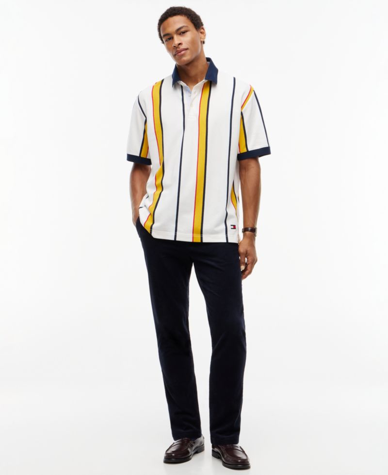 Men's American Icons Stripe Polo Cotton Piqu&eacute; Classic-Fit Polo Shirt