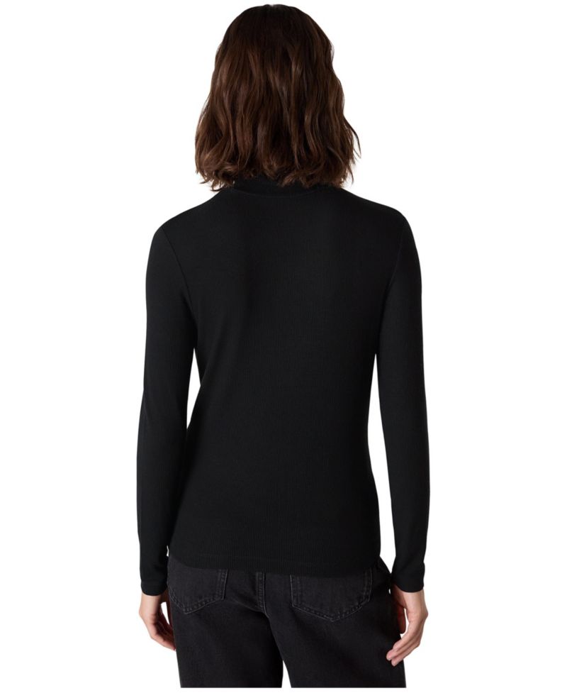 Women's Ribbed Turtleneck Polo
