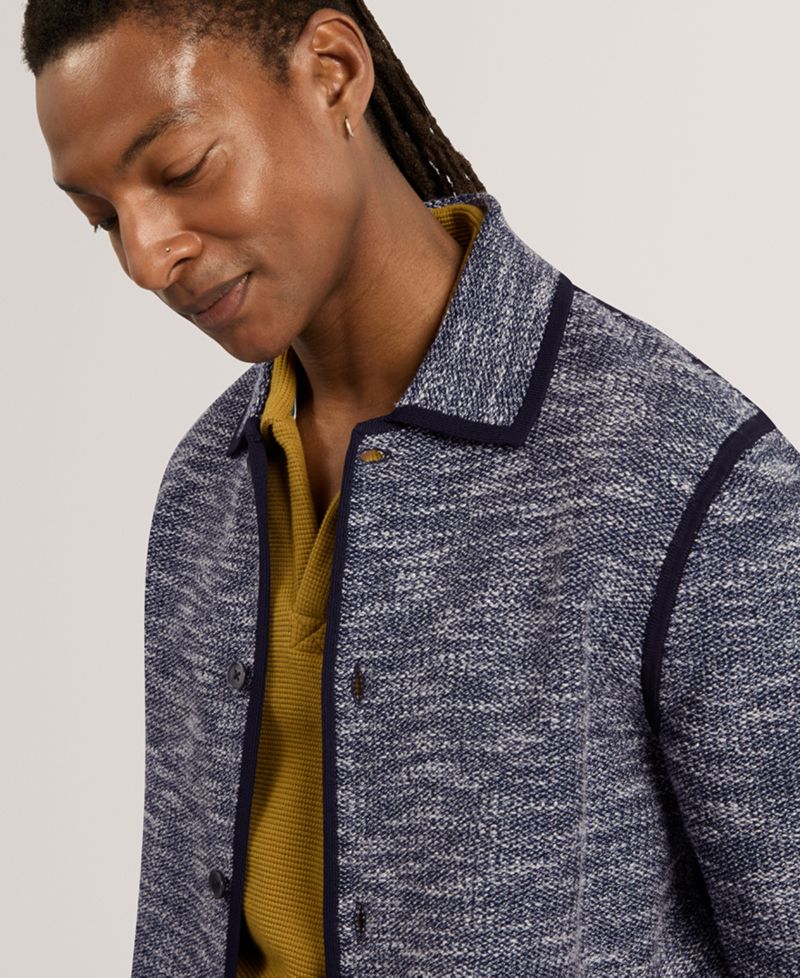 Men's Hannley Boucle Knitted Regular-Fit Jacket