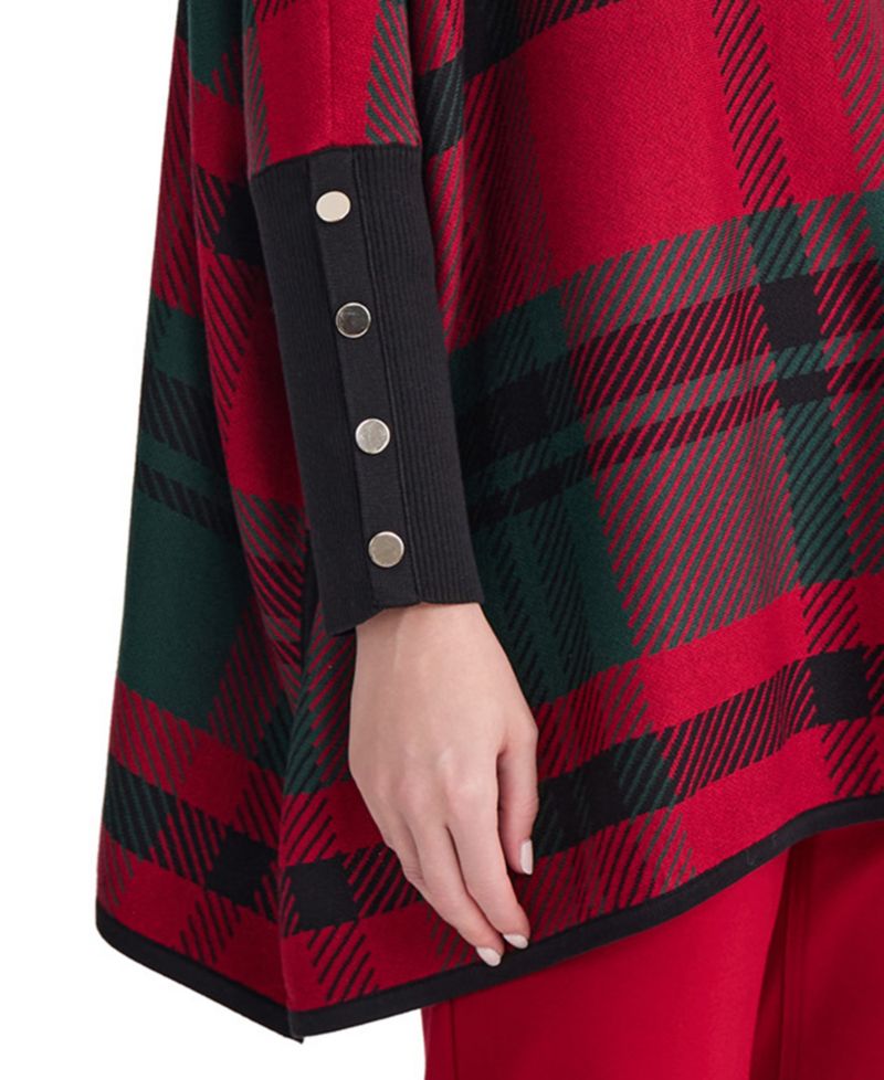 Women's Argyle Turtleneck Long-Sleeve Sweater