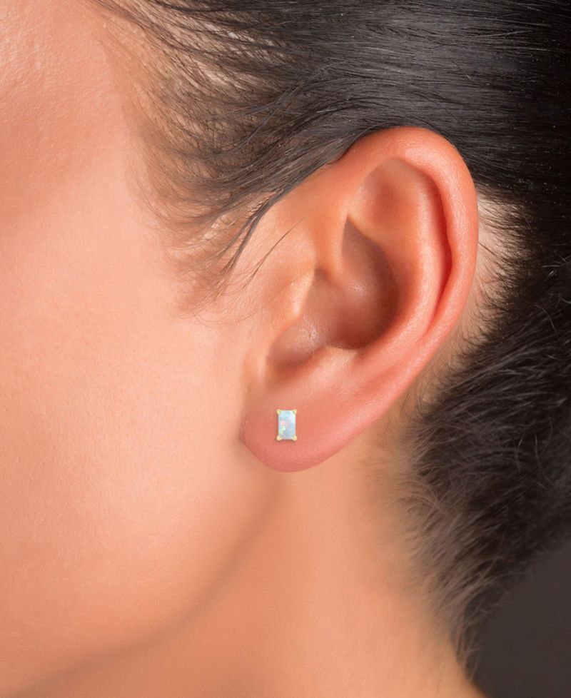 Lab-Grown Opal Cushion Screw Back Stud Earrings (3/8 ct. t.w.)