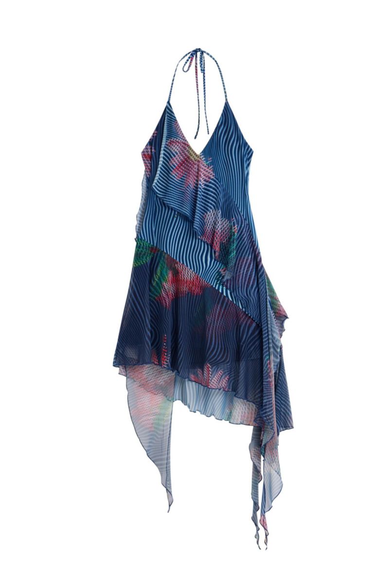 Women's Pixelated ruffle dress