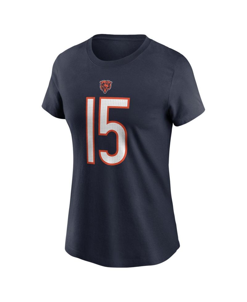 Women's Rome Odunze Navy Chicago Bears 2024 NFL Draft Name & Number T-Shirt