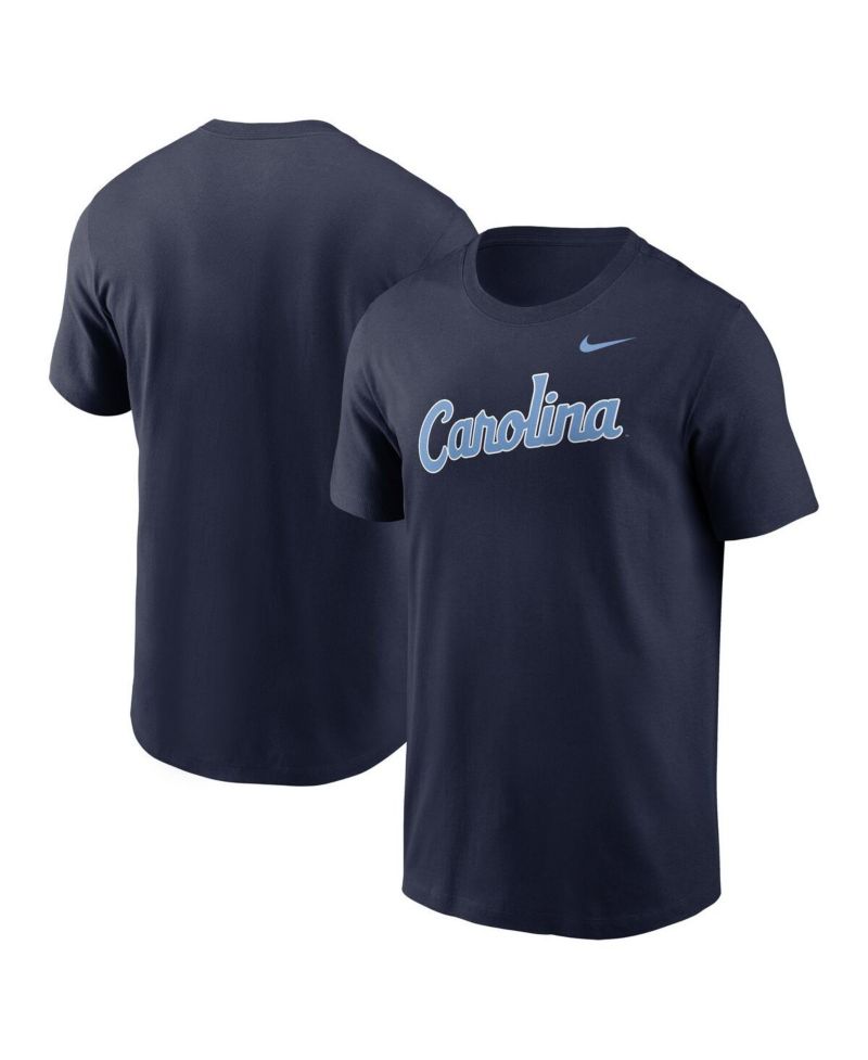 Men's Navy North Carolina Tar Heels Baseball Wordmark T-Shirt