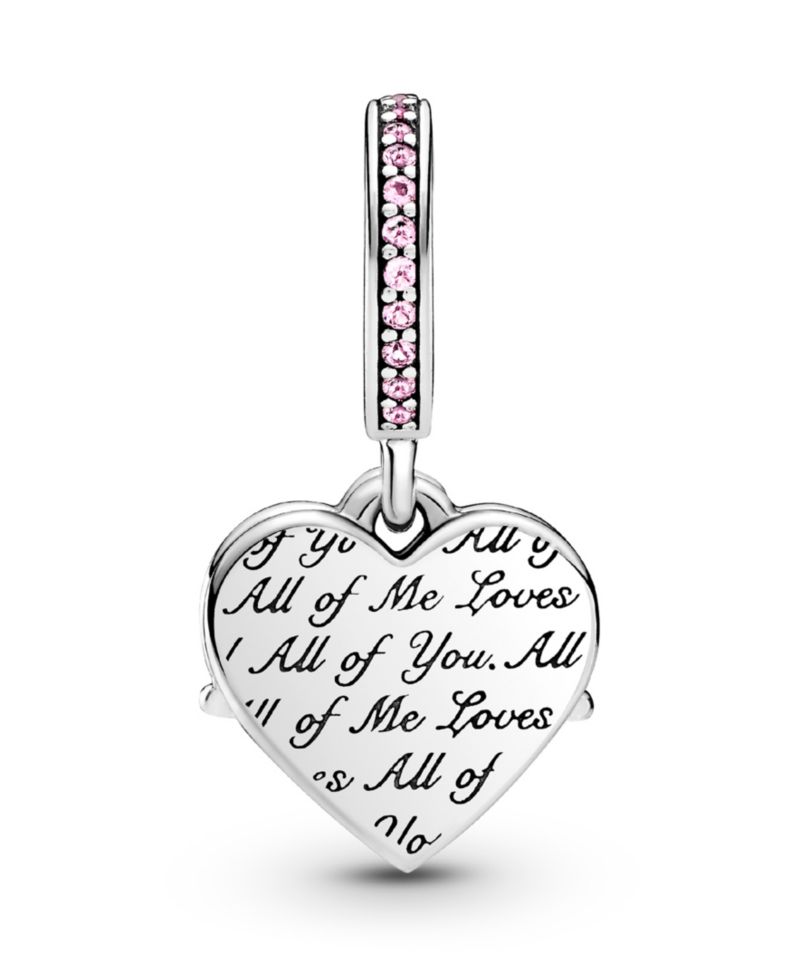 Mixed Stone Heart Mom Dangle Charm