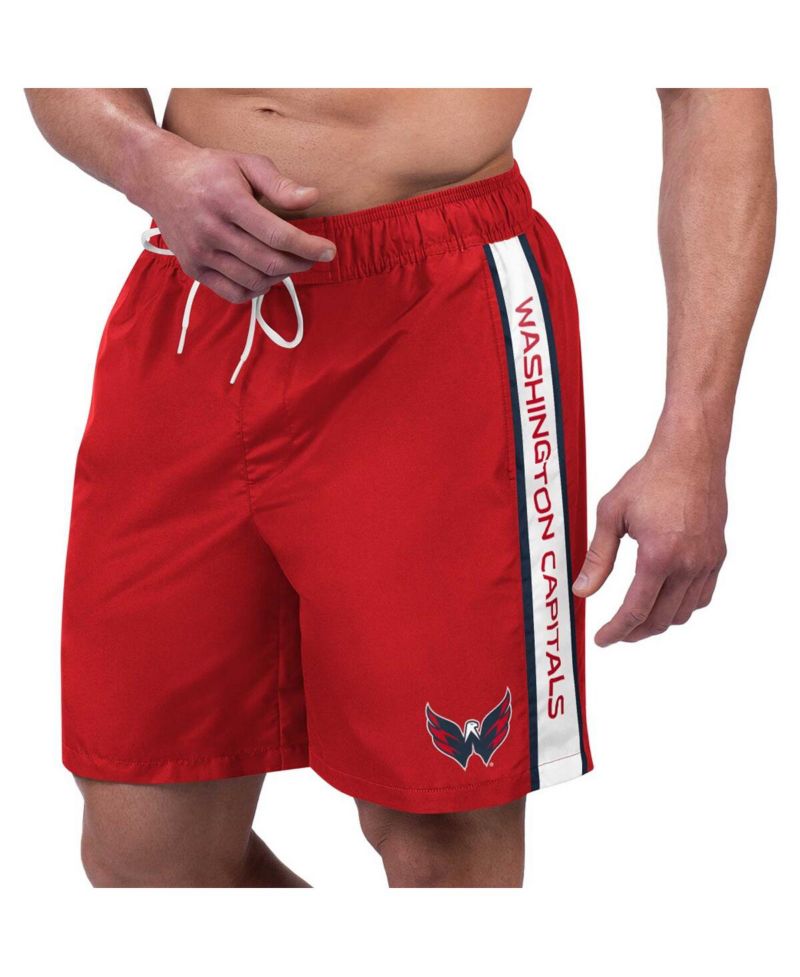 Men's Red Washington Capitals Streamline Volley Swim Trunks