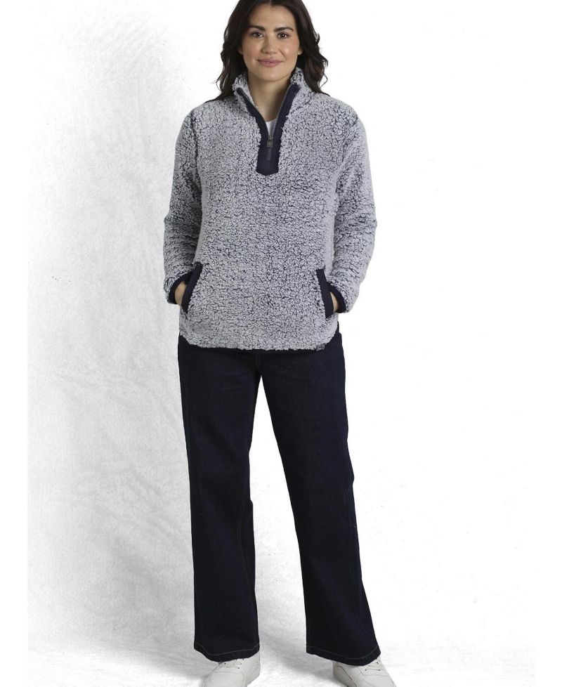 Women's Madi Cozy Quarter Zip Mock Neck Fleece Sweatshirt
