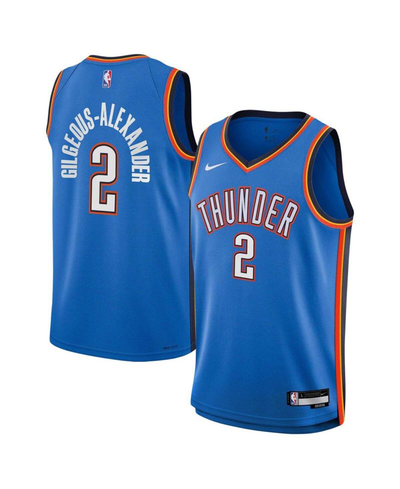 Big Boys and Girls Shai Gilgeous-Alexander Blue Oklahoma City Thunder Swingman Jersey - Icon Edition