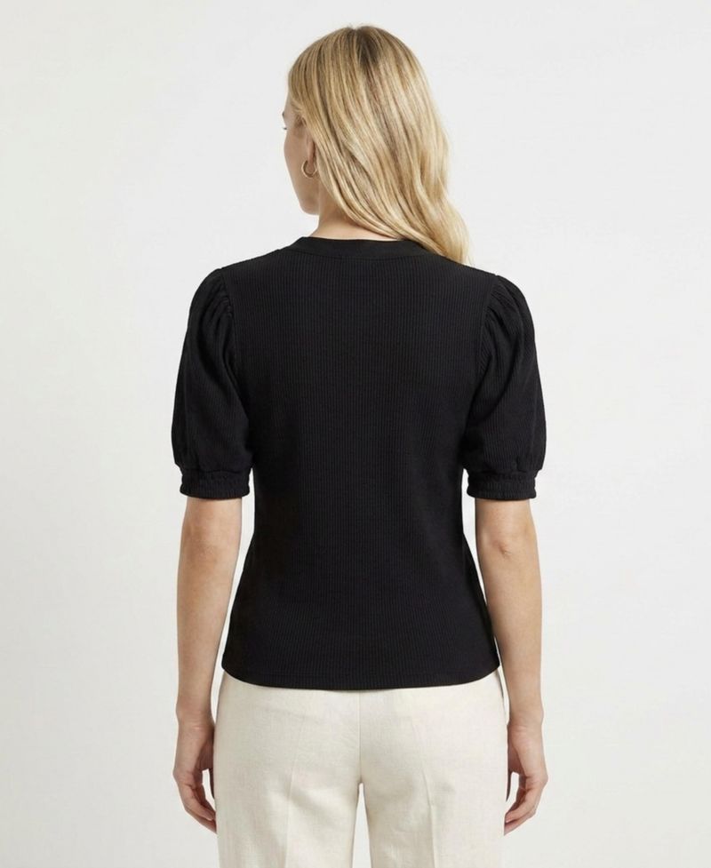 Women's Puff Sleeve V-Neck Top