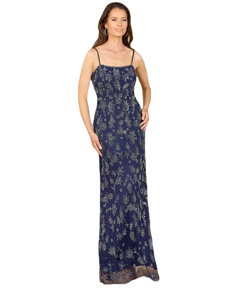 Women's Sheath Gown with Long Sleeve Jacket