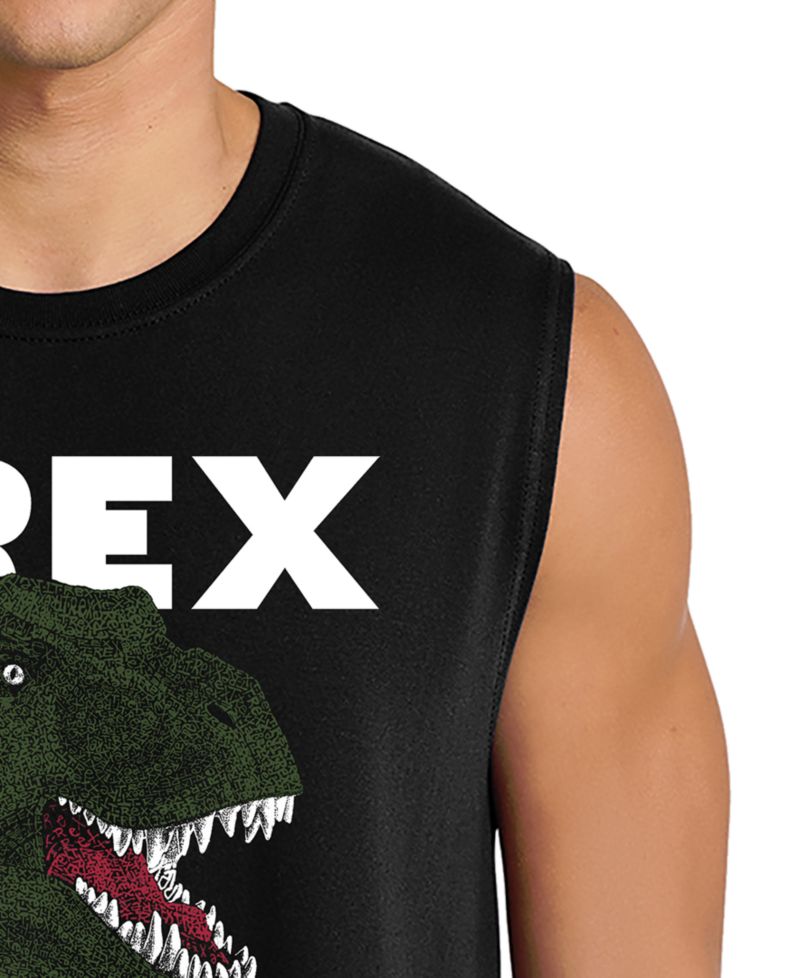 Men's T-Rex Dinosaur Head Graphic Tank Top