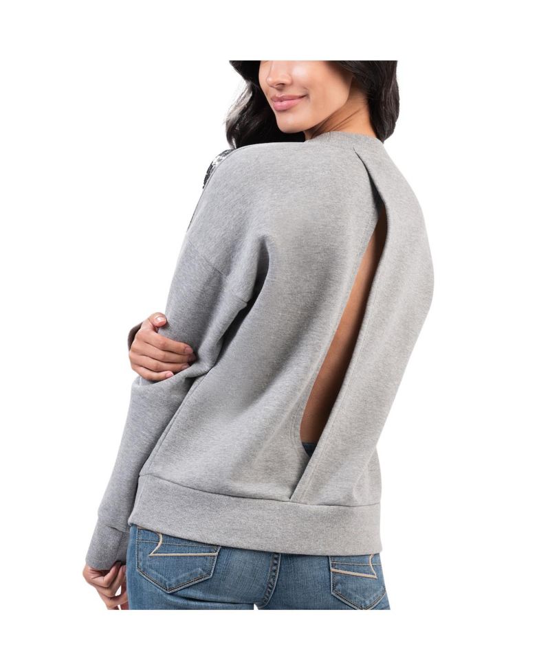 Women's Gray Pittsburgh Penguins Penalty Box Pullover Sweatshirt