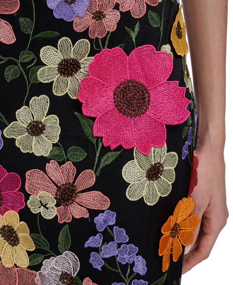 Petite 3D Floral Sheath Dress