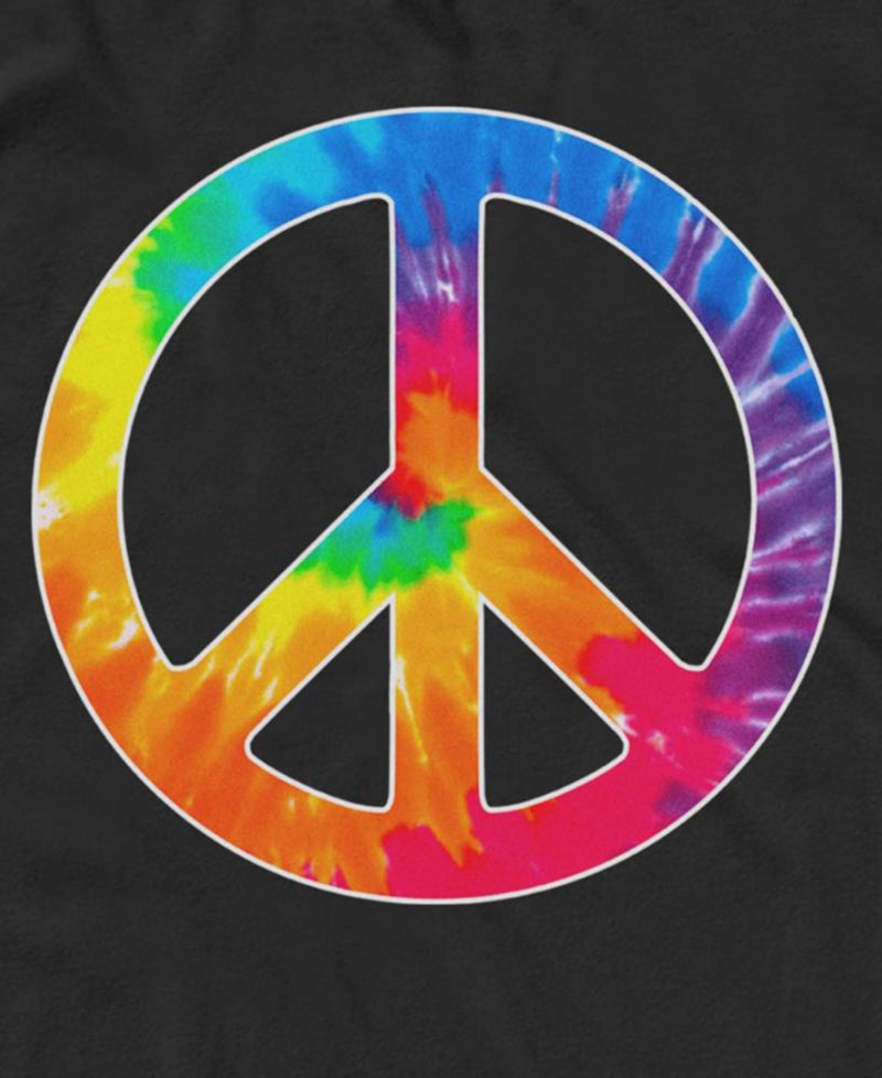 Men's Tie Dye Peace Sleeveless Tank Top