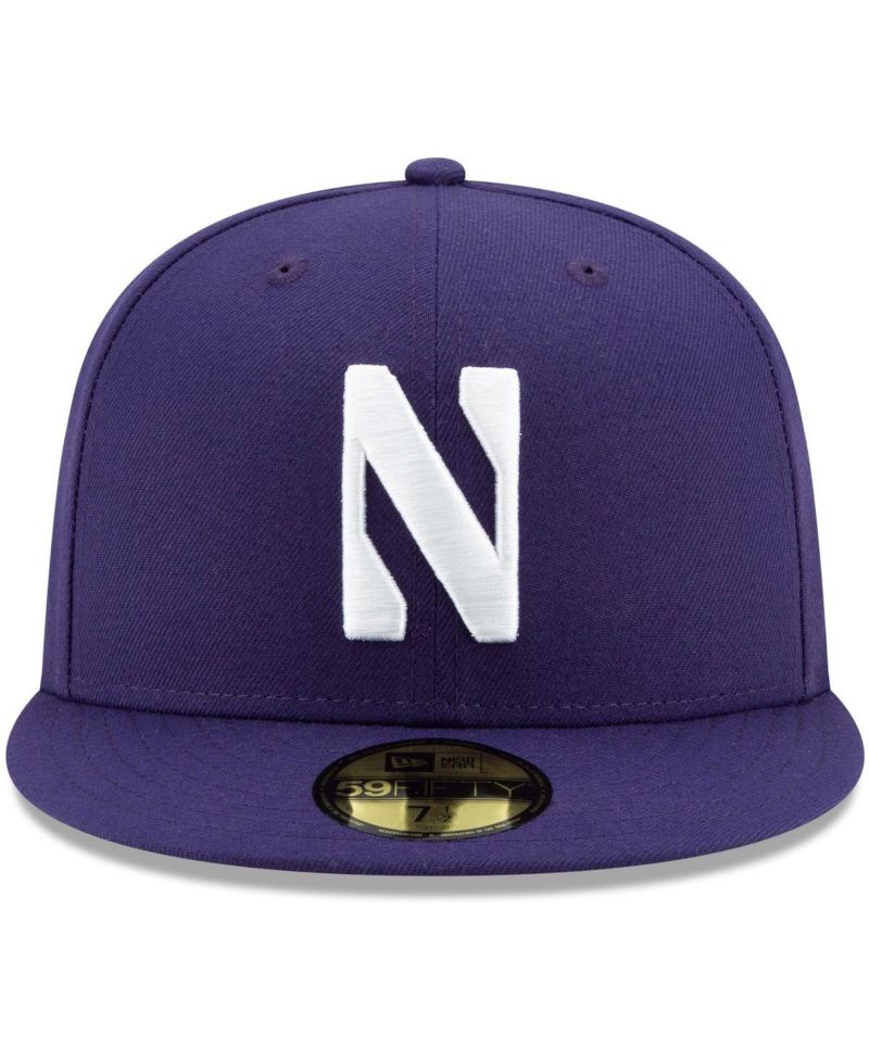 Men's Purple Northwestern Wildcats Primary Team Logo Basic 59FIFTY Fitted Hat