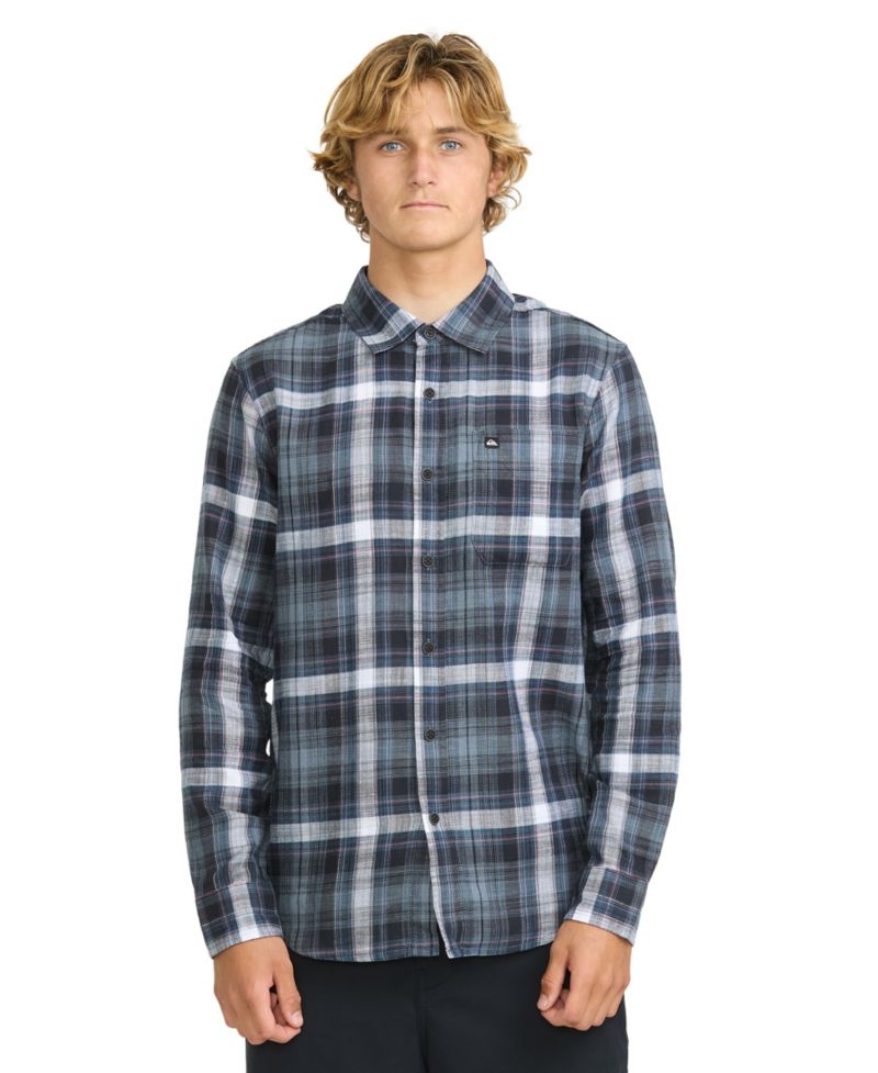 Men's Textured Plaid Flannel Shirt