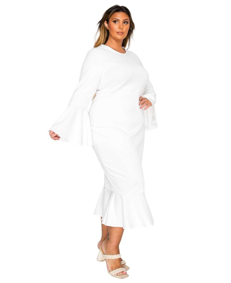 Plus Size Sabrina Mermaid Hem Dress