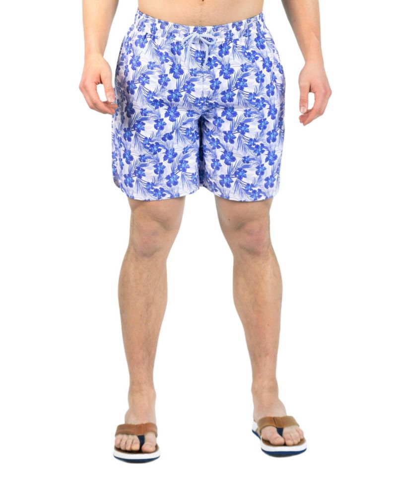 Men's Hibiscus Printed Swim Shorts