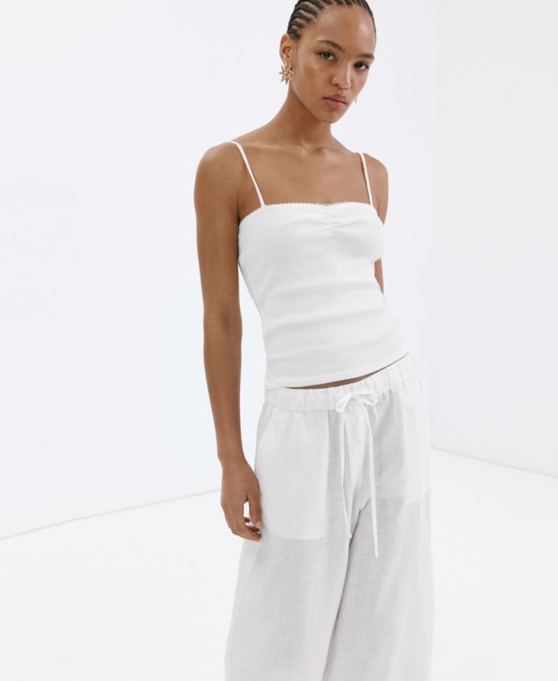 Women's Wide-Leg Linen Pants