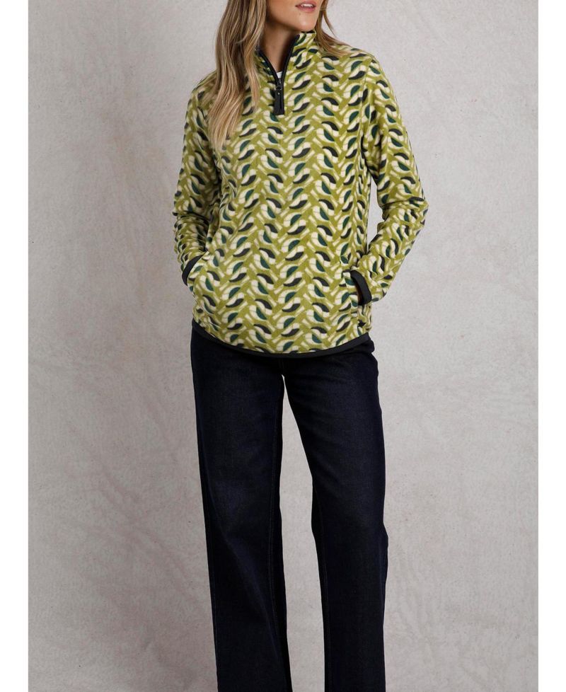 Women's Reena 1/4 Zip Printed Microfleece
