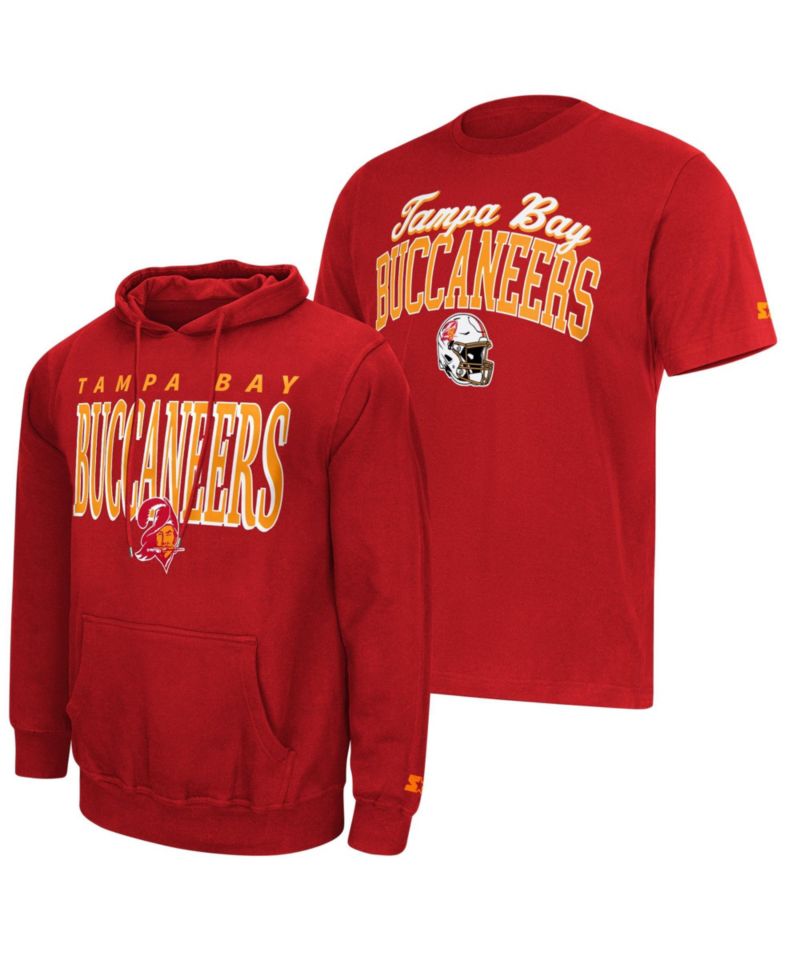 Men's Tampa Bay Buccaneers Vintage Logo Rib-Knit Hoodie and T-Shirt, 2-Piece Set