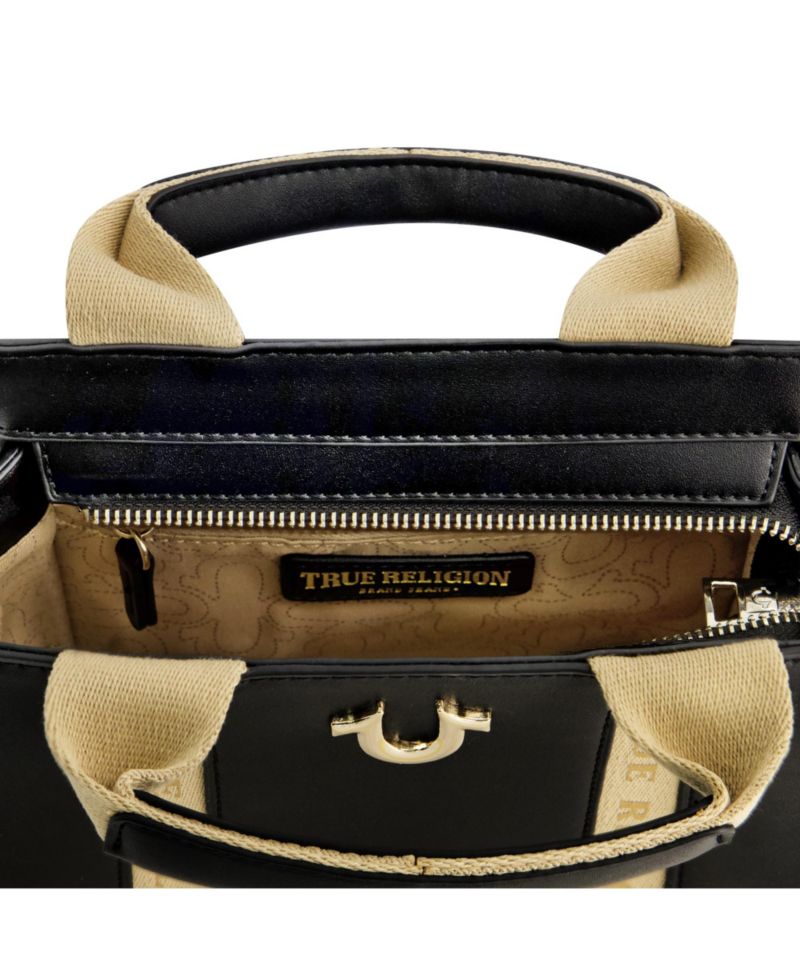Licensed Faux Leather Mini Tote Bag with Branded Straps