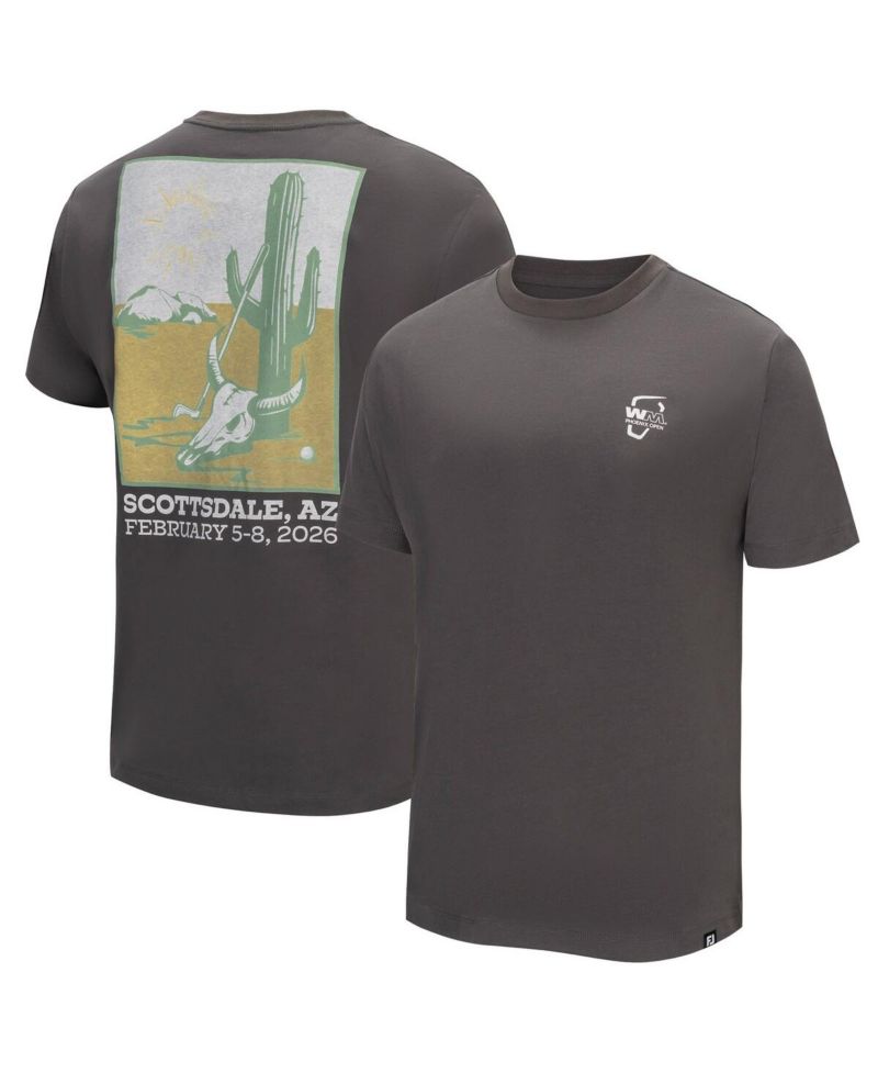 Men's Gray WM Phoenix Open Cactus T-Shirt