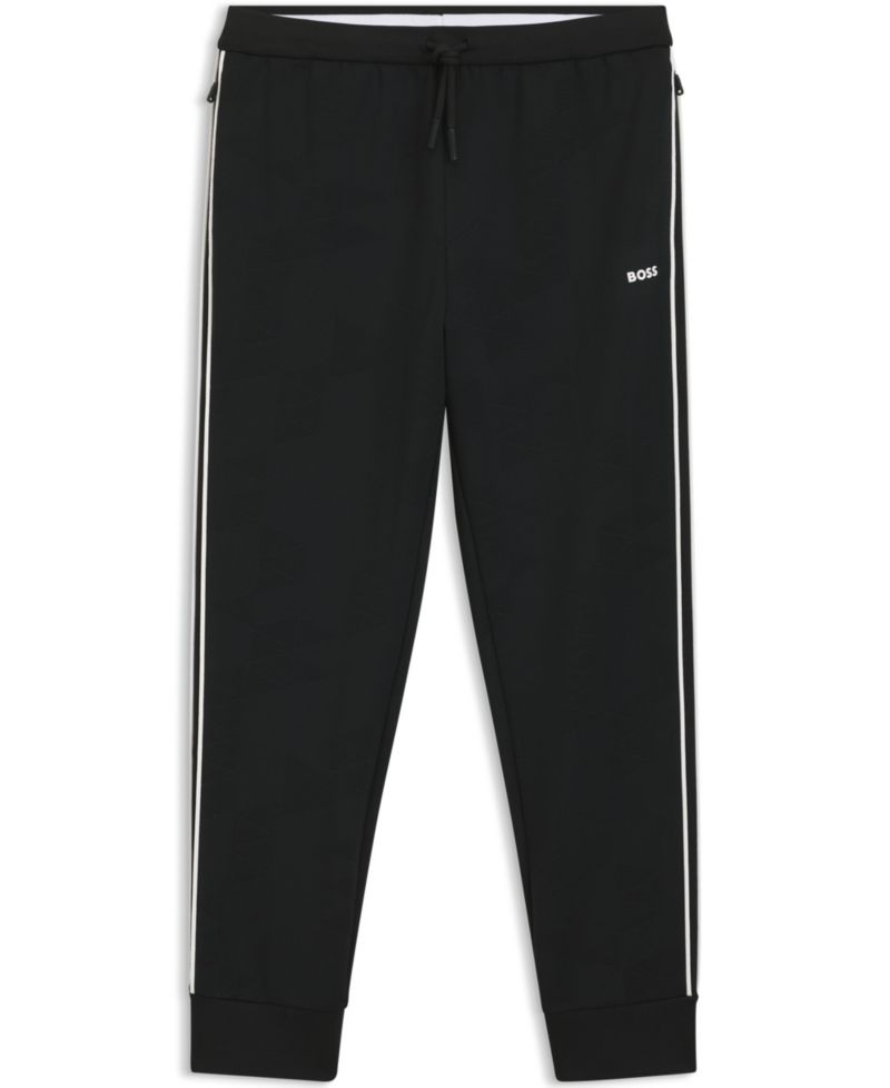 Men's Triangle-Jacquard Tracksuit Bottoms Pants