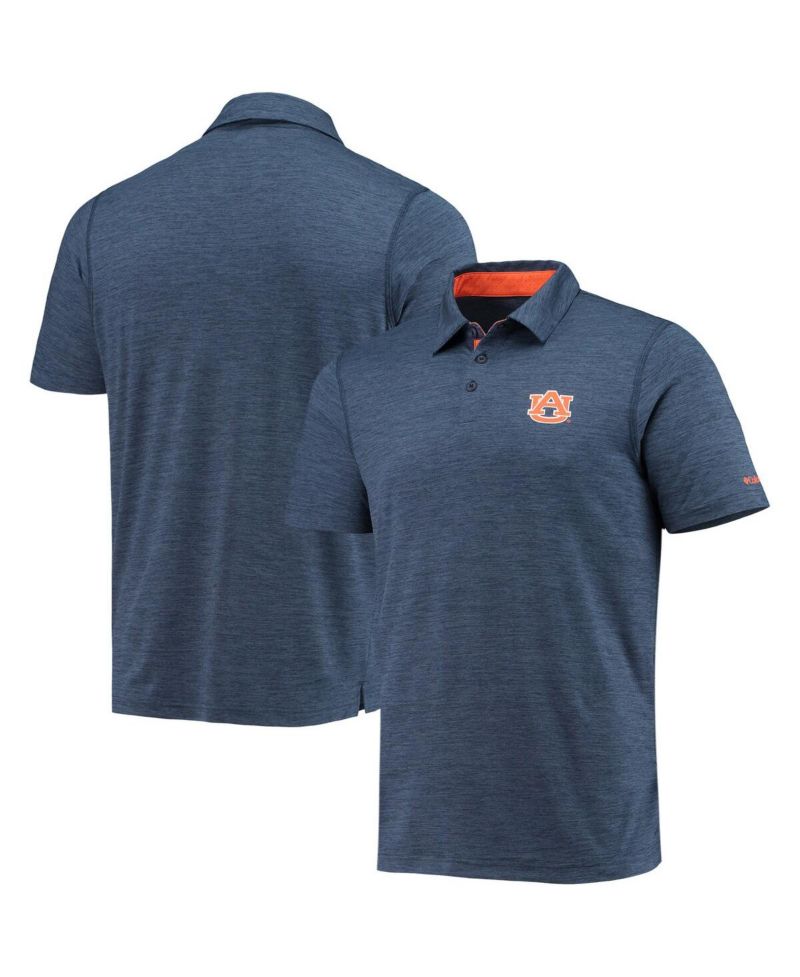 Men's Navy Auburn Tigers Tech Trail Omni-Shade Polo Shirt