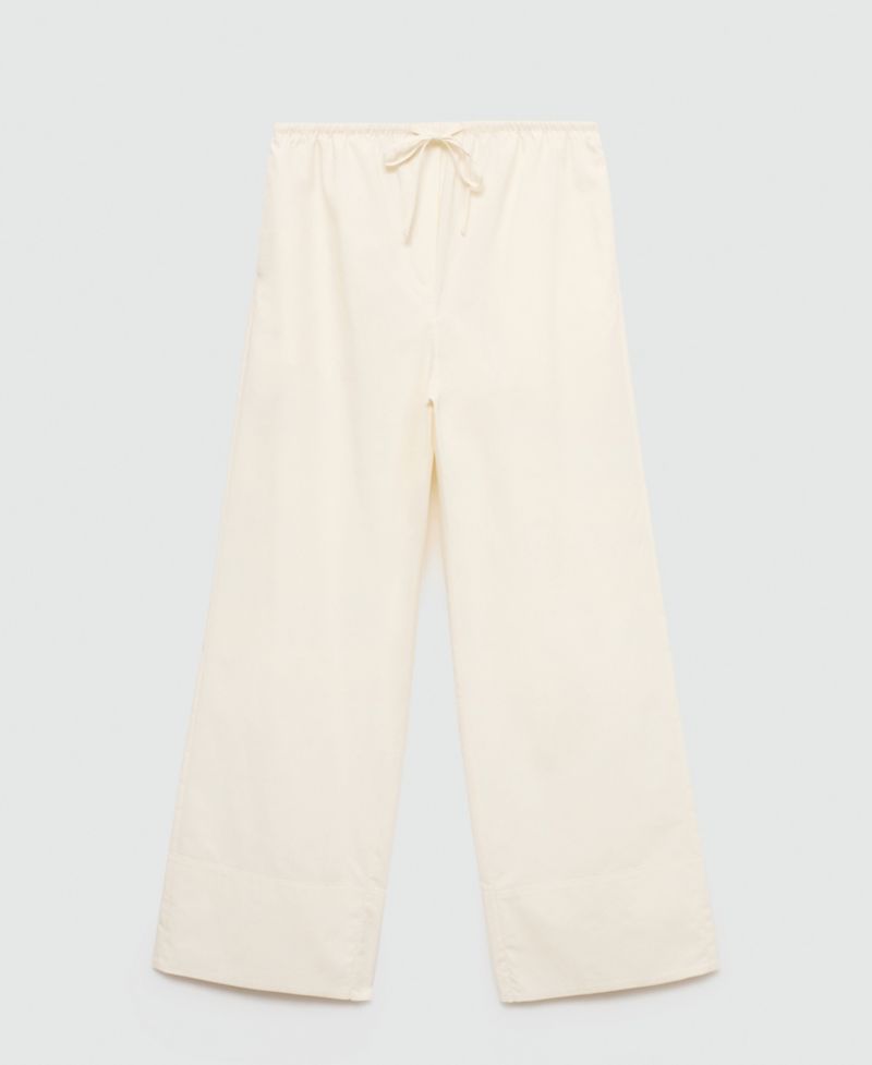 Women's Cotton Wide Leg Trousers