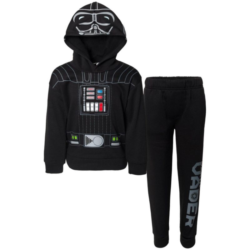 Boy's 4-20 Sizes Darth Vader Boba Fett The Mandalorian Fleece Pullover Hoodie and Pants Outfit Set
