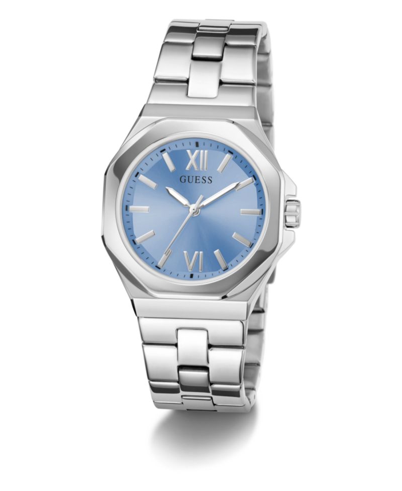 Women's Analog Silver-Tone Stainless Steel Watch, 34mm