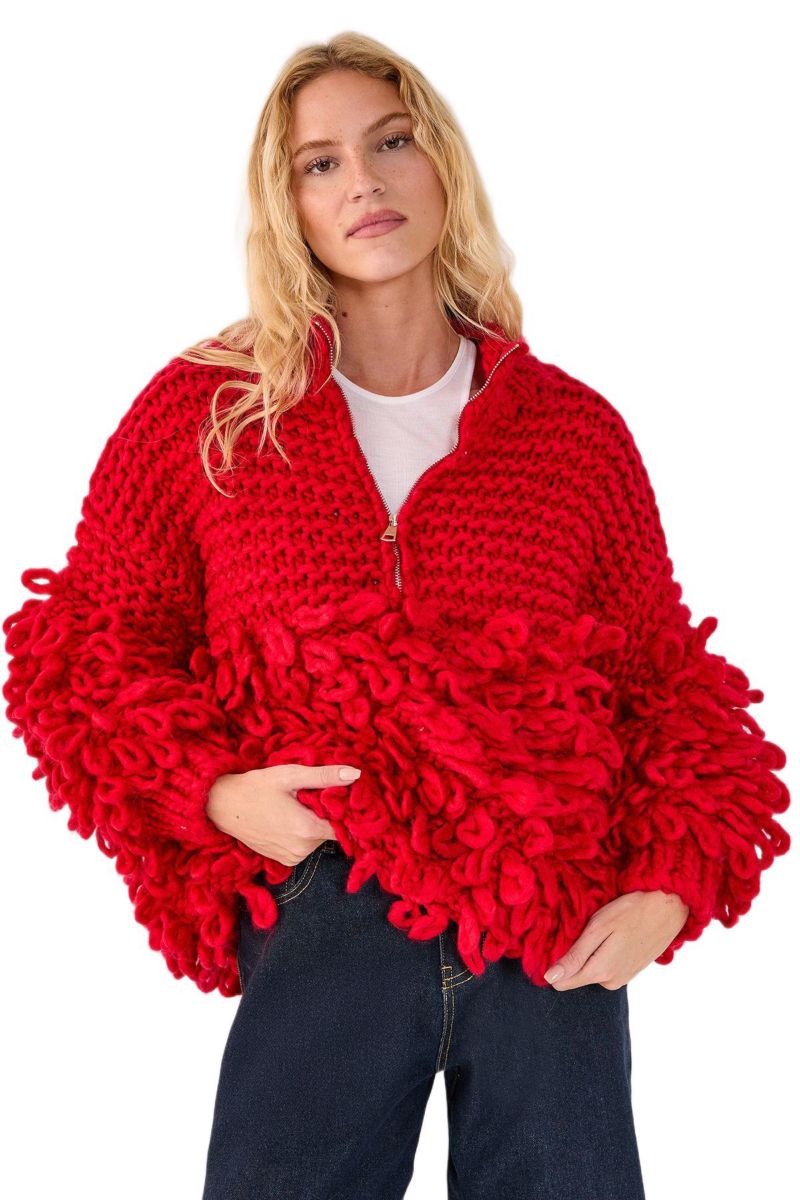 Women's Loopy Quarter Zip Sweater